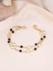 Pierres delicates Vergulde armband met kristallen