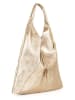 Anna Morellini Skórzany shopper bag "Elvia" w kolorze złotym - 40 x 31 x 2 cm