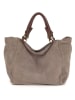 Lucca Baldi Leder-Shopper "Gimignano" in Taupe - (B)45 x (H)50 x (T)20 cm