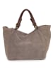 Lucca Baldi Leder-Shopper "Gimignano" in Taupe - (B)45 x (H)50 x (T)20 cm