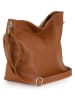 Lucca Baldi Leder-Umhängetasche "Trapani" in Hellbraun - (B)33 x (H)25 x (T)14 cm