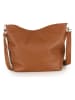Lucca Baldi Leder-Umhängetasche "Trapani" in Hellbraun - (B)33 x (H)25 x (T)14 cm