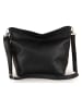 Lucca Baldi Leren schoudertas "Trapani" zwart - (B)33 x (H)25 x (D)14 cm