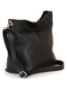 Lucca Baldi Leren schoudertas "Trapani" zwart - (B)33 x (H)25 x (D)14 cm