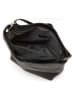 Lucca Baldi Leren schoudertas "Trapani" zwart - (B)33 x (H)25 x (D)14 cm