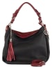 Lia Biassoni Leren schoudertas "Garga" zwart - (B)36 x (H)26 x (D)10 cm