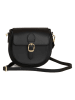 Lia Biassoni Leren schoudertas "Accesa" zwart - (B)24 x (H)18 x (D)12 cm