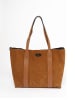 Mia Tomazzi Leren shopper "Bersezio" cognackleurig - (B)45 x (H)29 x (D)12 cm