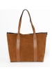 Mia Tomazzi Leren shopper "Bersezio" cognackleurig - (B)45 x (H)29 x (D)12 cm