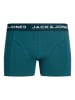 Jack & Jones 5er-Set: Boxershorts "Jake" in Petrol/ Schwarz