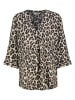 Sublevel Bluse in Beige/ Schwarz