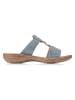rieker Slippers lichtblauw