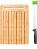 Fiskars 2tlg. Set: Schneidebrett & Messer "Functional Form" in Hellbraun/ Schwarz