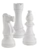Bizzotto 3-delige set: decoratieve objecten "Chess" wit - (H)36 cm