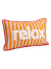 Bizzotto Kissen "Relax" in Orange/ Beige - (L)50 x (B)30 cm