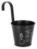 Bizzotto Bloempot "Botany" zwart - (H)24 x Ø 14 cm