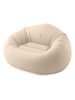 Intex Dmuchana pufa w kolorze beżowym - 137 x 127 x 74 cm