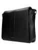 Wojas Leder-Umhängetasche in Schwarz - (B)35 x (H)28 x (T)9 cm