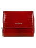 Wojas Skórzany portfel w kolorze czerwonym - 10 x 8 x 2 cm