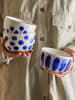 Creative Collection 3-delige set: kommen ''Linora'' wit/blauw - Ø 12,5 cm