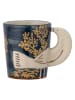 Bloomingville Kubek "Hezha" w kolorze niebiesko-kremowym - 260 ml