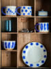 Bloomingville 3er-Set: Tassen ''Linora'' in Beige/ Blau - 480 ml