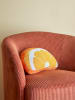 Bloomingville Kissen "Navelina" in Gelb/ Orange - (L)38 x (B)23 cm