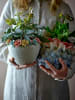 Creative Collection Bloempot "Eanna" wit/meerkleurig - (H)14 x Ø 19,5 cm