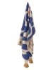Bloomingville Woondeken ''Eviaya'' beige/blauw - (L)160 x (B)130 cm