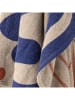 Bloomingville Woondeken ''Eviaya'' beige/blauw - (L)160 x (B)130 cm