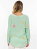 Zwillingsherz Bluse "Smile & Amore" in Grün