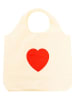 Zwillingsherz Shopper bag w kolorze beżowym - 57 x 49 cm