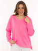 Zwillingsherz Pullover "Happiness Vibes" in Pink