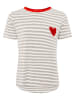 Zwillingsherz Shirt "Herz" wit/grijs