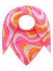 Zwillingsherz Dreieckstuch "Happy Waves" in Rosa/ Orange/ Beige - (L)200 x (B)130 cm