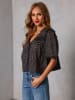Milan Kiss Bluse in Schwarz/ Weiß