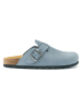 Mandel Leren clogs "Noe" lichtblauw
