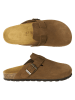 Mandel Leren clogs "Noe" bruin