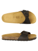 Mandel Leren slippers "Agata" bruin