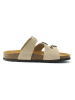 Mandel Leren slippers "Paco" beige