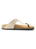 Mandel Leder-Zehentrenner "Blanca" in Beige