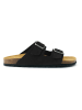 Mandel Leren slippers "Alberto" zwart