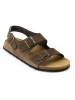 Mandel Skórzane sandały "Carlos" w kolorze brązowym