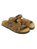 Mandel Leren slippers "Alvaro" lichtbruin
