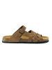 Mandel Leren slippers "Alvaro" lichtbruin
