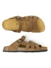 Mandel Leren slippers "Alvaro" lichtbruin
