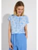 More & More Blouse lichtblauw/wit