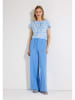 More & More Bluse in Hellblau/ Weiß