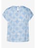 More & More Bluse in Hellblau/ Weiß