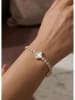 atelier MIU Vergulde armband met edelstenen en sierelementen